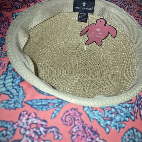 NWT's Simply Southern Wide Brim Sun Hat Straw, "Weekend" Hat - Picture 4 of 7